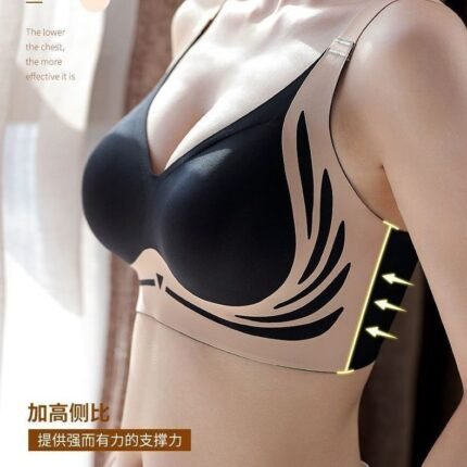Imported Ice silk soft stretch comfortable 3 hook push up bra Women-one piece