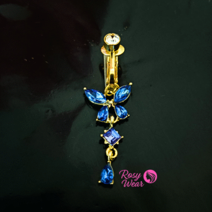 New Punch-Free  Butterfly Navel Stud Belly Ring Non-Perforated