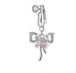 Butterfly Belly Button Ring Zircon Fake Belly Ring Clip